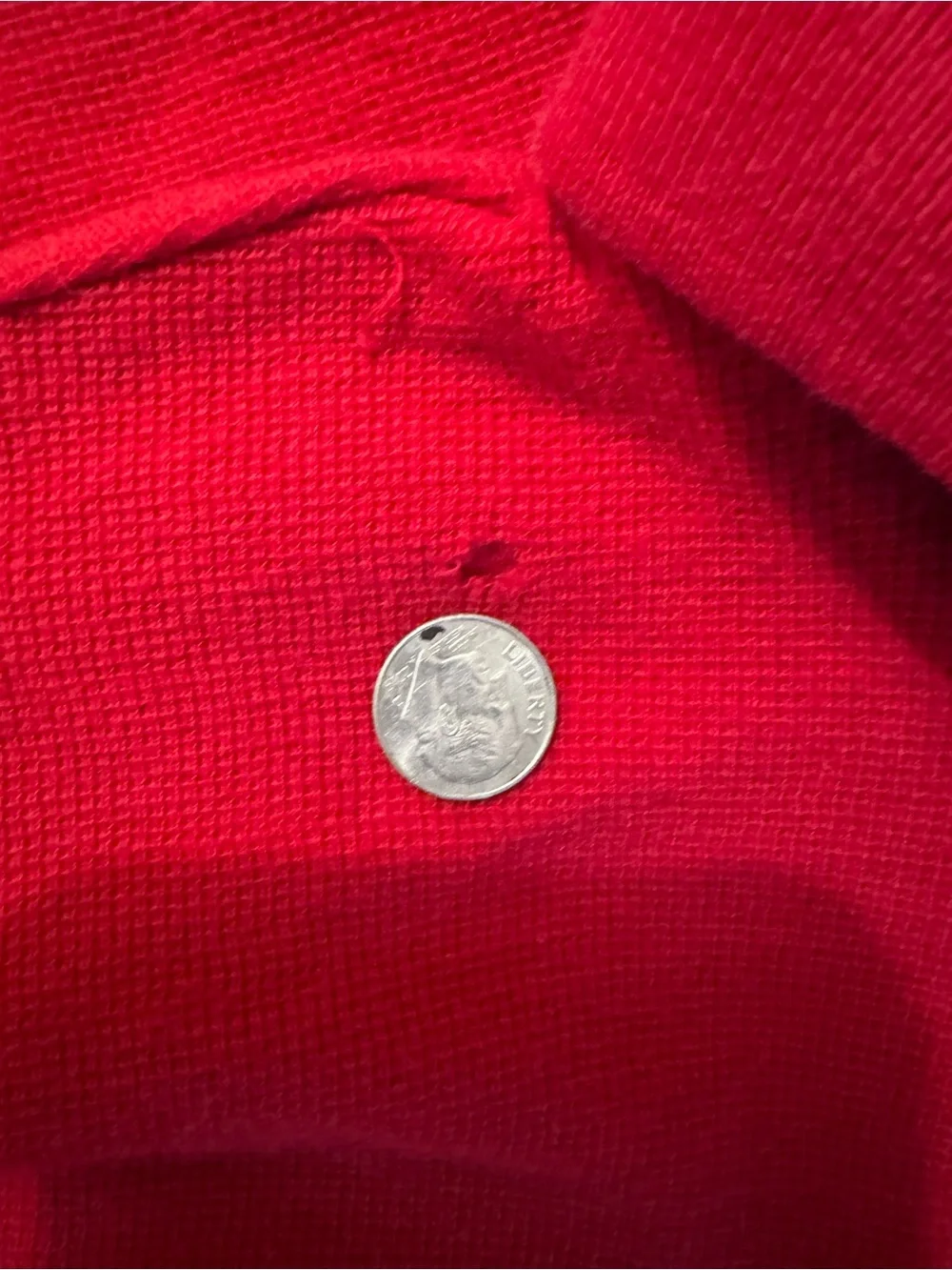 Ralph Lauren Red Polo with Black and White Chest Stripes